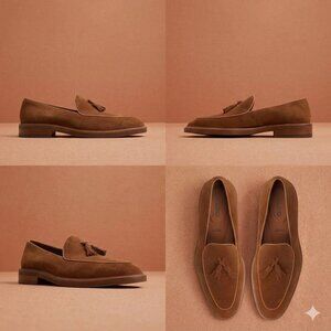 Aldo Men’s Cognac Leather Loafers Size 12 – Brand New in Box – Dress Shoes